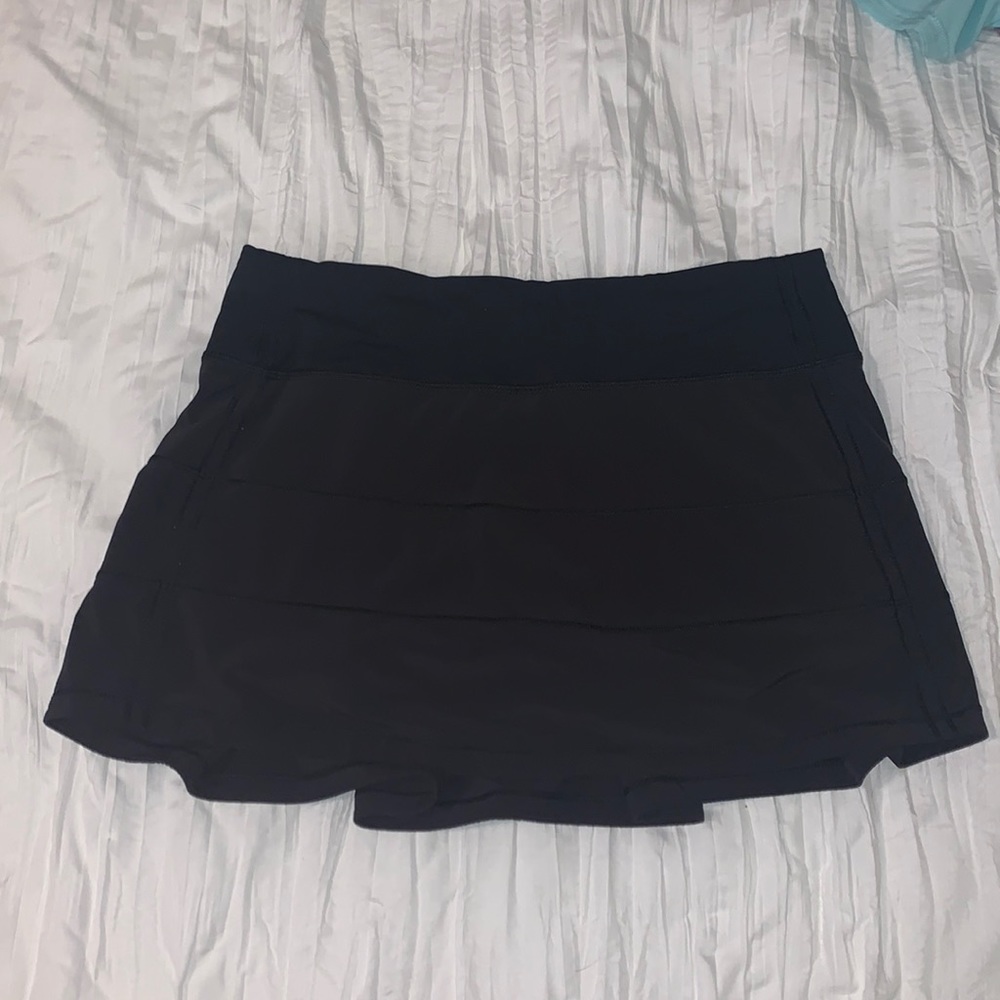 Black Lululemon Pace Rival Mid Rise Skirt